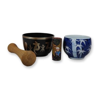 Sale Photo Thumbnail #159: 3pc Asian Items Including a Tibetan Singing Bowl, Japanese Porcelain Bowl and Japanese Matches