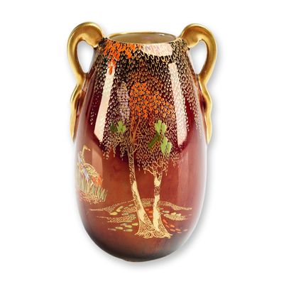 Sale Photo Thumbnail #14: Carlton Ware Rouge Royale Double-Handled Vase
