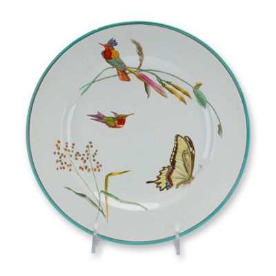 Sale Photo Thumbnail #94: Wedgwood Creamware Hummingbird and Flowers Pattern Plate
