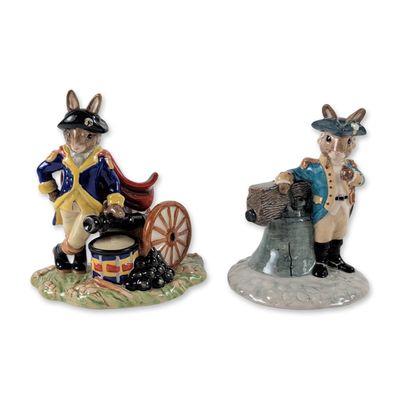 Sale Photo Thumbnail #183: 2pc Royal Doulton Bunnykins Ceramic Figurines