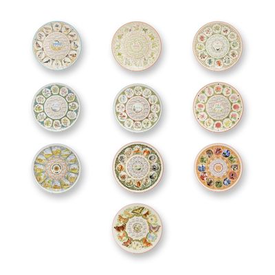 Sale Photo Thumbnail #249: 10pc Wedgwood Queen's Ware Calendar Plates, 1990-1999