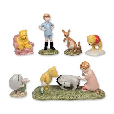 Sale Photo Thumbnail #172: 6pc Royal Doulton Winnie the Pooh Porcelain Figurines