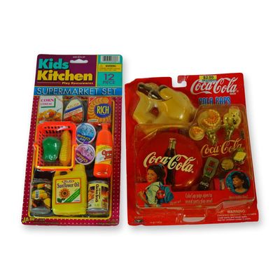 Sale Photo Thumbnail #355: A Pair of Vintage 1998 Toy Playsets, JA-RU Kids Kitchen and Trendmasters Coca-Cola, Plastic and