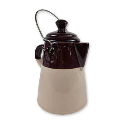 Sale Photo Thumbnail #300: McCoy Ceramic Two-Tone Chuck Wagon Coffee Pot Jug