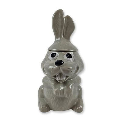 Sale Photo Thumbnail #15: McCoy Pottery Gray Ceramic Rabbit Cookie Jar