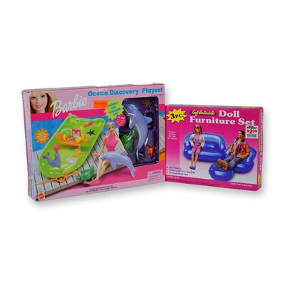 Sale Photo Thumbnail #354: A Pair of Mattel Barbie Ocean Discovery and Tony (U.S.A.) Inflatable Doll Furniture Playsets, circa