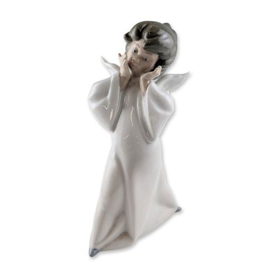 Sale Photo Thumbnail #315: Lladro Spanish Glazed Porcelain Puzzled Cherub Figurine 4959