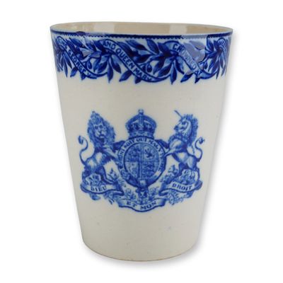 Sale Photo Thumbnail #260: Wedgwood Etruria 1911 King George V and Queen Mary Coronation Commemorative Beaker
