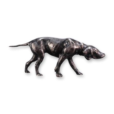 Sale Photo Thumbnail #3: German 800 Silver Hunting Dog Figurine