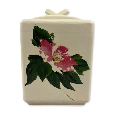Sale Photo Thumbnail #445: McCoy Pottery Hand Painted Floral Ceramic Cookie Jar