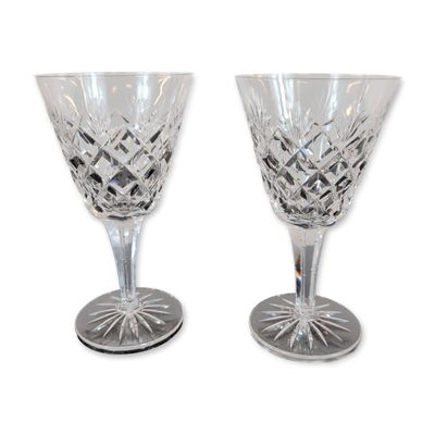 Sale Photo Thumbnail #369: Pair of Cut Crystal Goblets