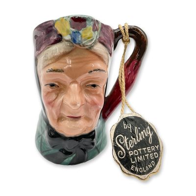 Sale Photo Thumbnail #203: Sterling Pottery Porcelain Character Jug, Granny