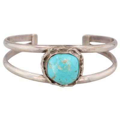 Sale Photo Thumbnail #319: Navajo Sterling Turquoise Cuff Bracelet