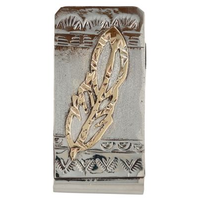 Sale Photo Thumbnail #109: Genevieve Jones Navajo Sterling Feather Money Clip