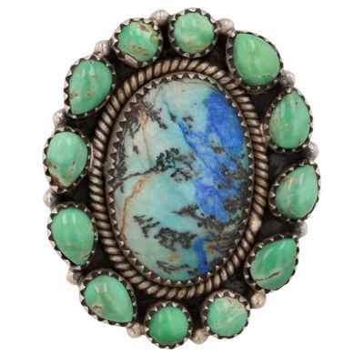 Sale Photo Thumbnail #262: HaDa Collection Sterling Multi-Stone Adjustable Ring