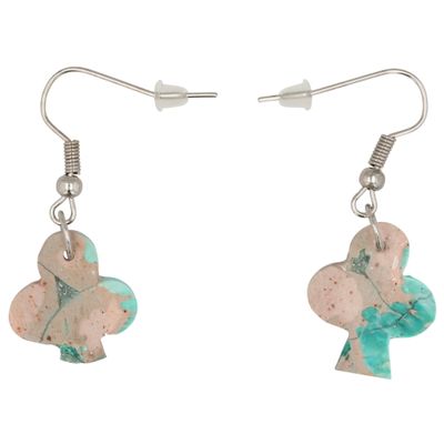 Sale Photo Thumbnail #77: Southwest Sterling Indigo Blue Turquoise Club Earrings