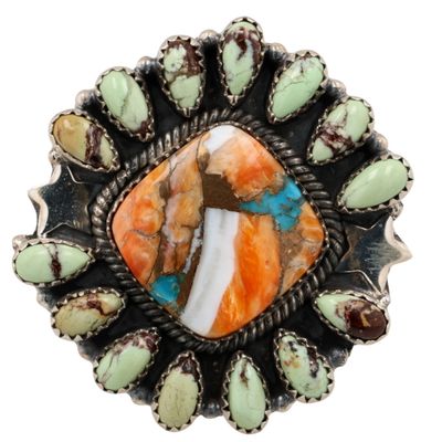 Sale Photo Thumbnail #357: HaDa Collection Sterling Multi-Stone Adjustable Ring
