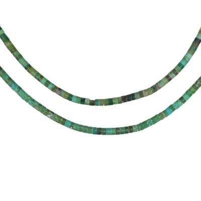 Sale Photo Thumbnail #436: Corina Smith Navajo Sterling Turquoise Bead Necklace