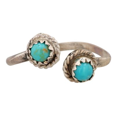Sale Photo Thumbnail #370: Janice Spencer Navajo Sterling Turquoise Adjustable Ring