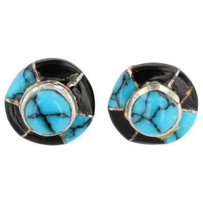 Sale Photo Thumbnail #16: Valerie Benally Navajo Sterling Multi-Stone Inlay Earrings