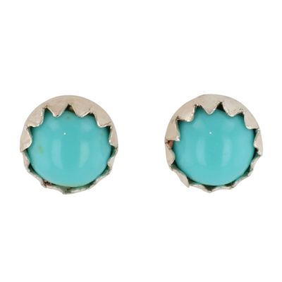 Sale Photo Thumbnail #343: Esther White Navajo Sterling Turquoise Earrings
