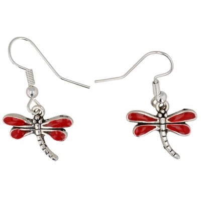 Sale Photo Thumbnail #505: Kent Lonjose Zuni Sterling Dragonfly Earrings