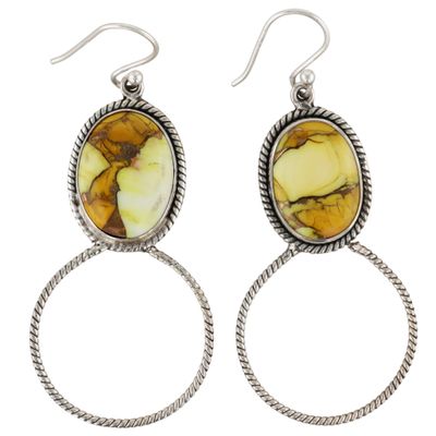 Sale Photo Thumbnail #115: HaDa Collection Sterling Honey Dahlia Dangle Earrings