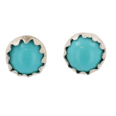Sale Photo Thumbnail #128: Linda Yazzie Navajo Sterling Turquoise Earrings