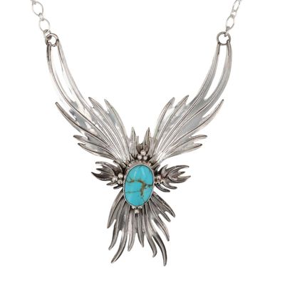 Sale Photo Thumbnail #100: Charles Johnson Navajo Sterling Royston Turquoise Phoenix Necklace