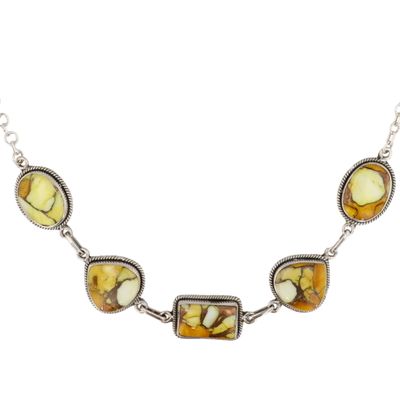 Sale Photo Thumbnail #117: HaDa Collection Sterling Honey Dahlia Link Necklace