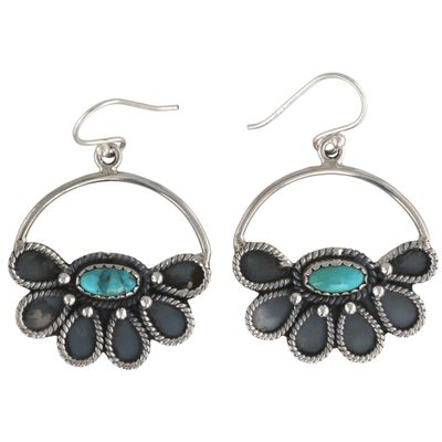 Sale Photo Thumbnail #96: HaDa Collection Sterling Kingman Turquoise Earrings