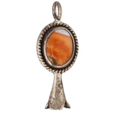 Sale Photo Thumbnail #259: HaDa Collection Sterling Spiny Oyster Squash Blossom Pendant