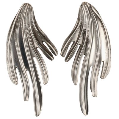 Sale Photo Thumbnail #101: Charles Johnson Navajo Sterling Earrings
