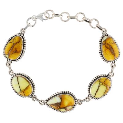 Sale Photo Thumbnail #116: HaDa Collection Sterling Honey Dahlia Link Bracelet