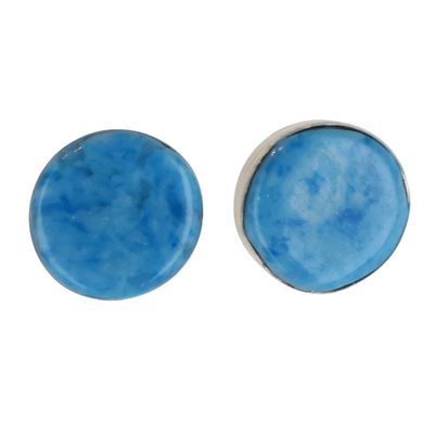 Sale Photo Thumbnail #376: Angie Rosetta Zuni Sterling Denim Lapis Lazuli Earrings