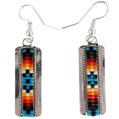 Sale Photo Thumbnail #351: Lucille Romone Navajo Sterling Microbead Earrings