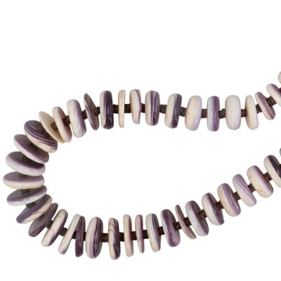 Sale Photo Thumbnail #428: Southwest Sterling Wampum Heishi Necklace