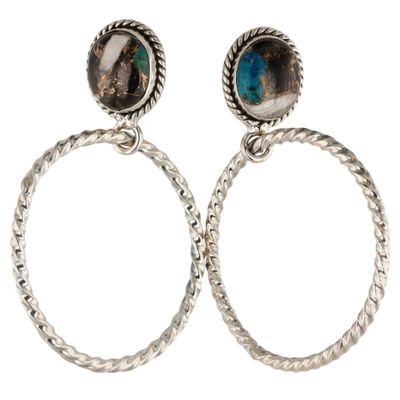 Sale Photo Thumbnail #122: HaDa Collection Sterling White Buffalo Dangle Earrings