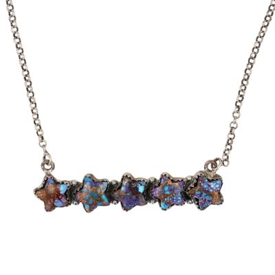 Sale Photo Thumbnail #40: HaDa Collection Sterling Purple Mojave Star Necklace