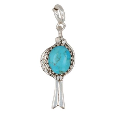 Sale Photo Thumbnail #126: HaDa Collection Sterling Kingman Turquoise Squash Blossom Charm