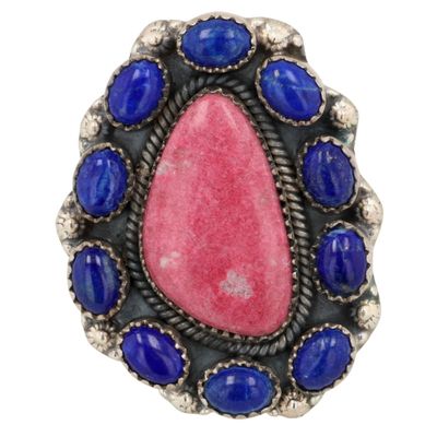Sale Photo Thumbnail #598: HaDa Collection Sterling Multi-Stone Adjustable Ring