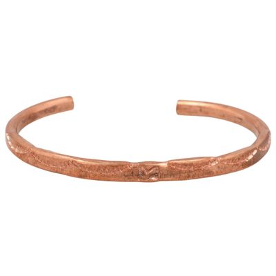 Sale Photo Thumbnail #452: Shirley Brown Navajo Copper Stamped Cuff Bracelet