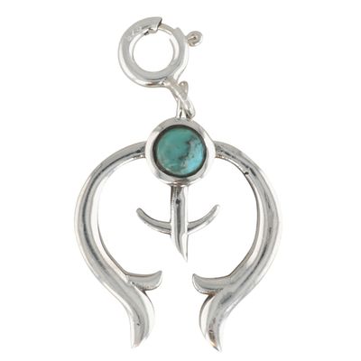 Sale Photo Thumbnail #282: HaDa Collection Sterling Kingman Turquoise Naja Charm