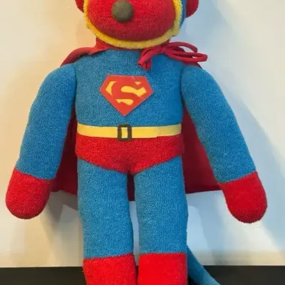 Vintage Superman Plush Doll with Cape – DC Comics