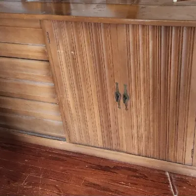 72" wide x 18.5" deep x 30.25" tall. Heavy! Solid wood. 