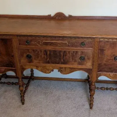 Vintage Walnut Buffet & Sideboard 