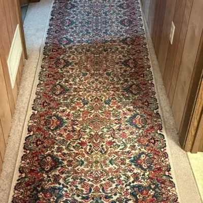 Karastan “Floral Kirman” Wool Hallway Runner 