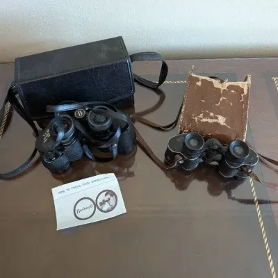 Vintage Mohrson Binoculars/Field Glasses, Bushnell Binoculars w/ Case 