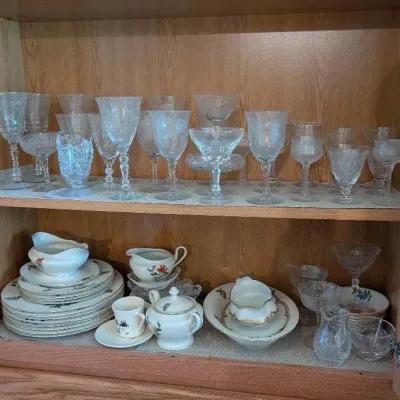 Vintage Castleton China Designed By Ching Chih Yee, Clear Crystal. Contents Only