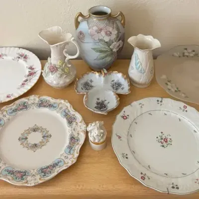 Decorative Porcelain/Fine China - Floral Vases, Plates, Trinket Dishes by Gorham, Lenox, Kelvin…